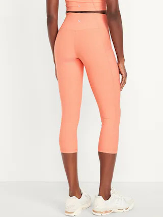 High-Waisted PowerSoft Crop Pocket Leggings | Old Navy | Old Navy (US)