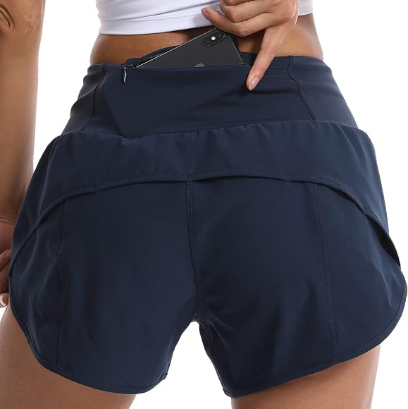 Kcutteyg Running Shorts for Women with Liner High Waisted Lightweight Womens Workout Shorts with ... | Amazon (US)