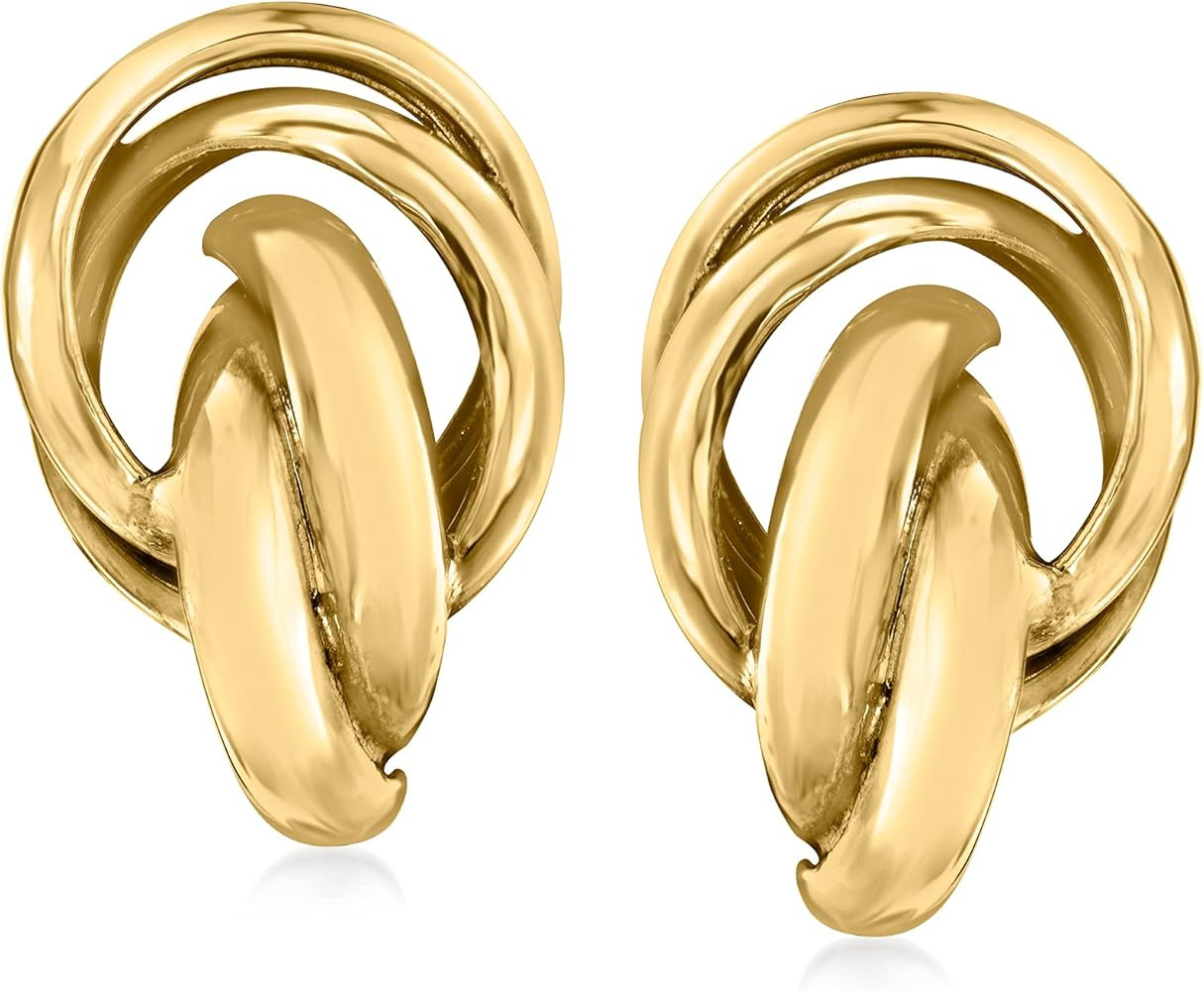 Ross-Simons Italian 18kt Gold Over Sterling Knot Clip-On Earrings | Amazon (US)