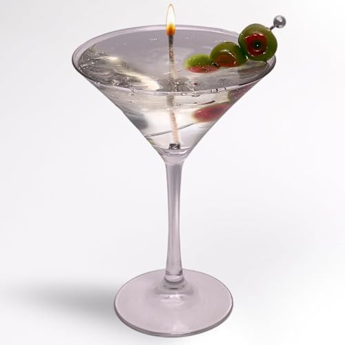 Dirty Martini Cocktail Candle, 40+ Hour Long-Lasting Burn Handcrafted Decorative Candles for Home Scented, Bar Cart Accessories, Birthday Candle Martini Party Decorations | Amazon (US)