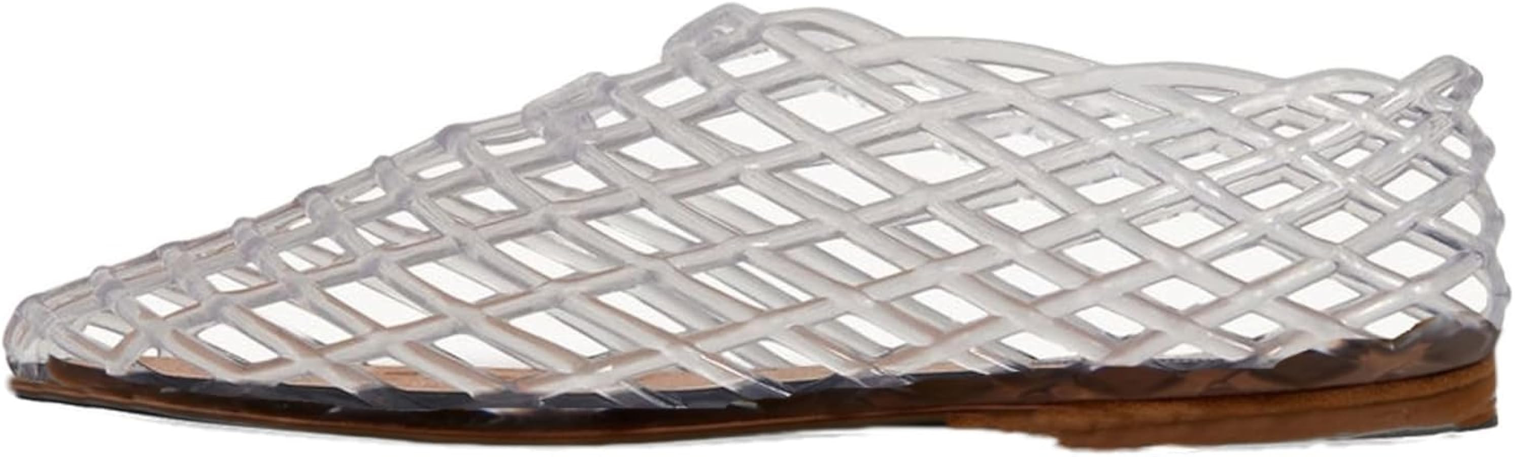 Women's Woven Jelly Flats Slip-On Square Toe Mesh Ballet Flats Sole Lightweight Breathable Summer... | Amazon (US)