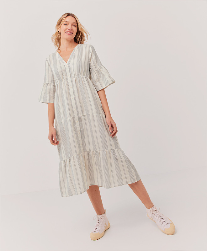 the coastal midi dress | Pact Apparel