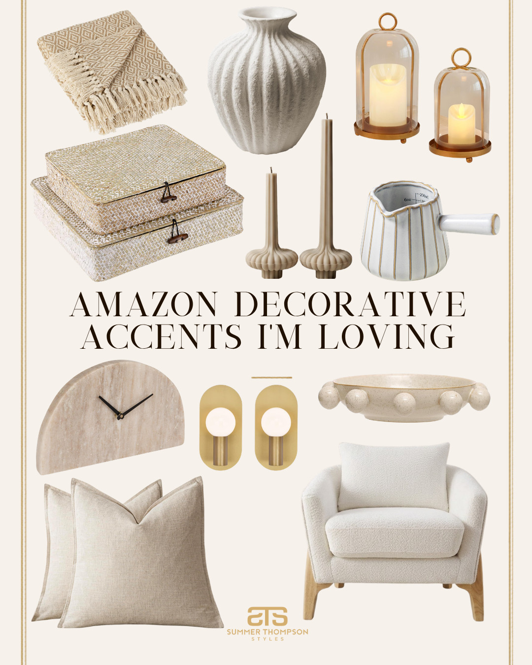 The right decorative accents can completely pull a room together and Amazon has been knocking it out of the park lately! These are the little finds that make the biggest difference and I have been absolutely obsessing over every single one.

#amazonfinds #amazonhome #amazonhomedecor #decorativeaccents #homedecor #homeinspo #interiordesign #elevatedhome #affordableluxury #homestyling #curatedhome #homeinspiration #amazondeals #affordabledecor 

 #LTKU #LTKHome