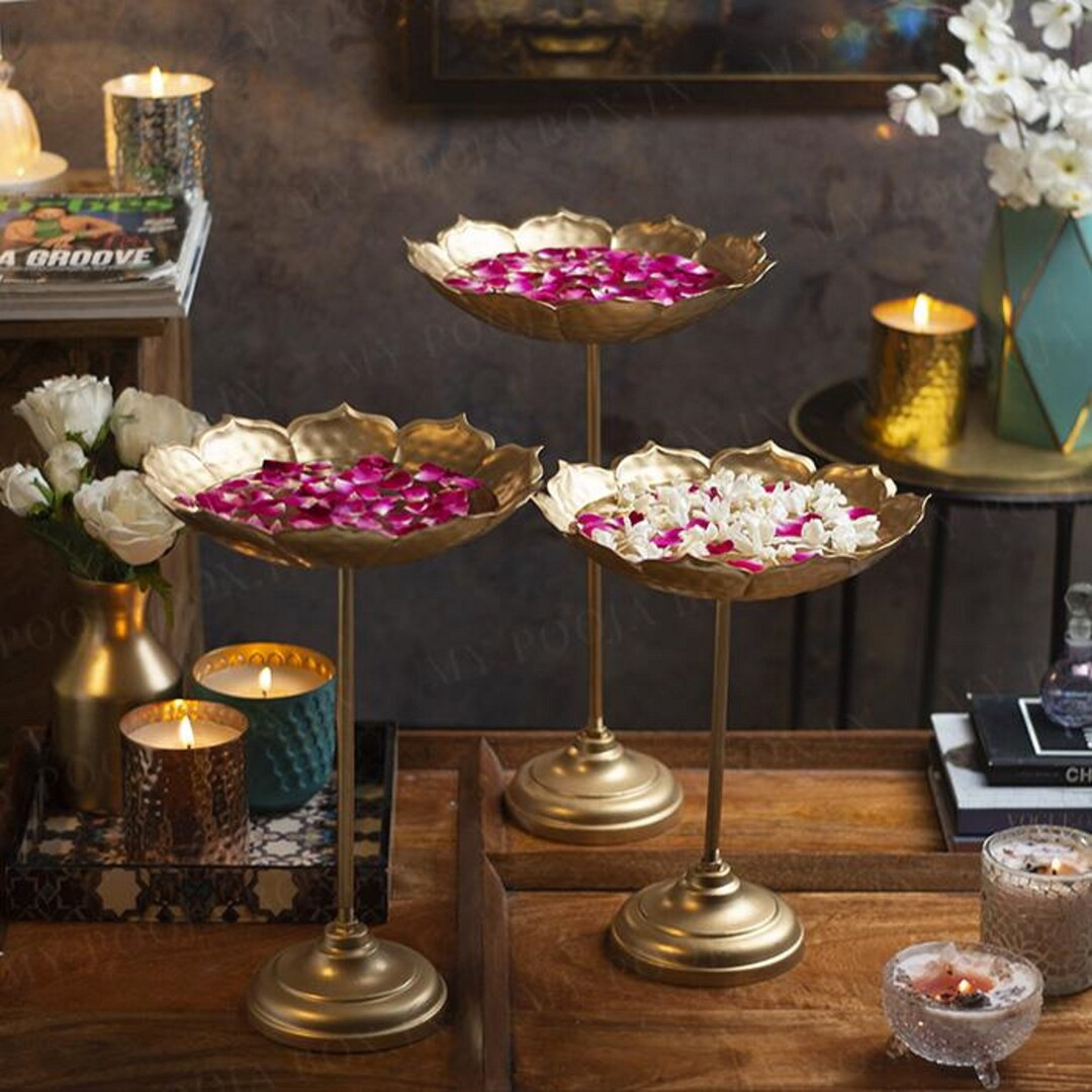 Antiquus India Brings Stunning Metal Urli With Stand set of - Etsy | Etsy (US)