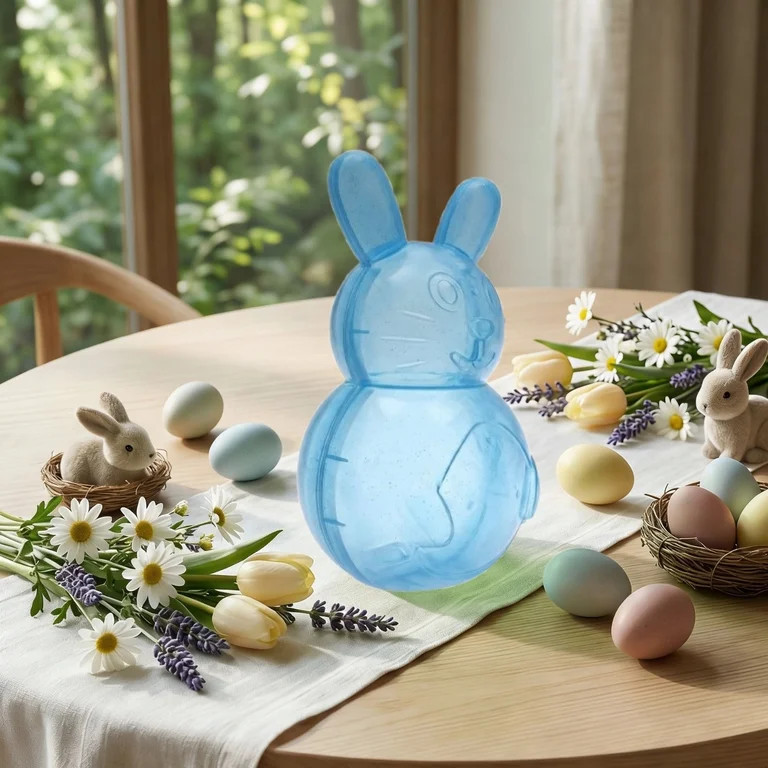 Easter Large Bunny Containers Plastic, Easter Rabbit Containers, Bunny Shaped Container, Clear Ra... | Walmart (US)
