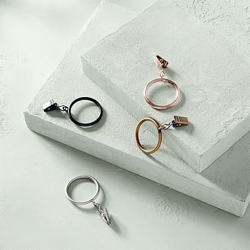 Round Metal Curtain Rings | West Elm (US)