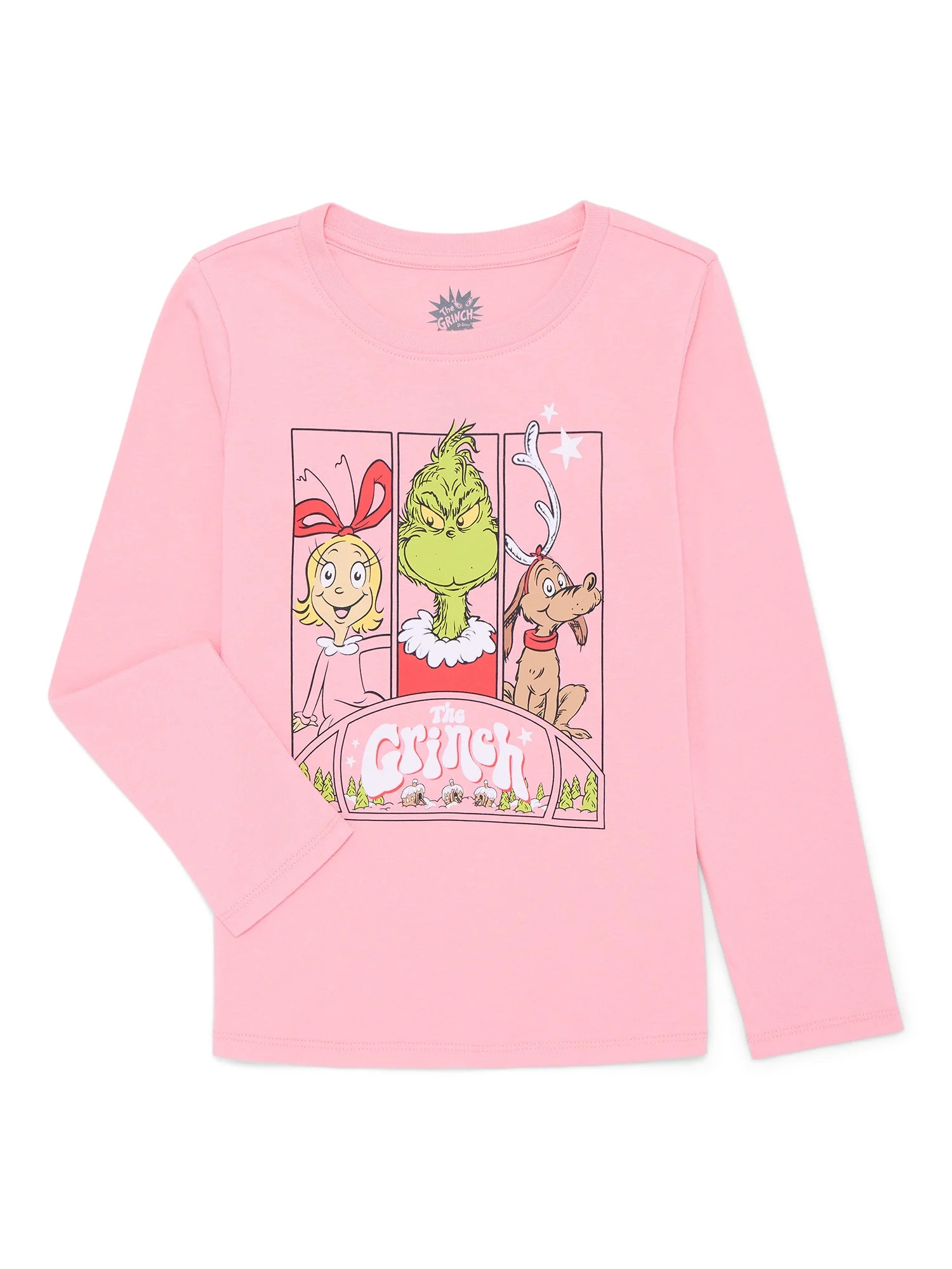 Dr. Seuss Grinch Girls Graphic Tee with Long Sleeves, Sizes 4-16 | Walmart (US)