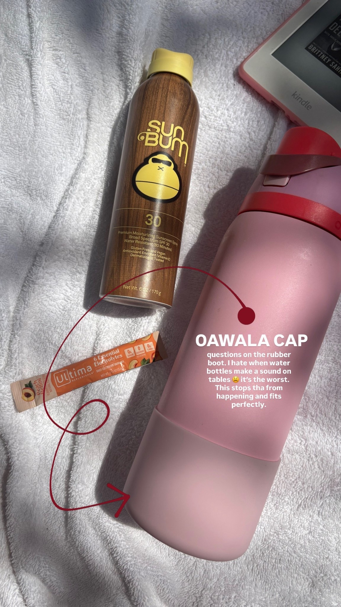 Vacation necessities. I love this Owala boot - it’s like a built in coaster. 

Vacation / spf / resort / Miami / Florida / travel / pool time / water bottle 

#LTKActive #LTKSaleAlert #LTKTravel