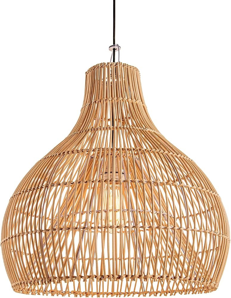 Arturesthome Rattan Pendant Light for Kitchen Island, Boho Wicker Chandelier Lighting, Handmade W... | Amazon (US)