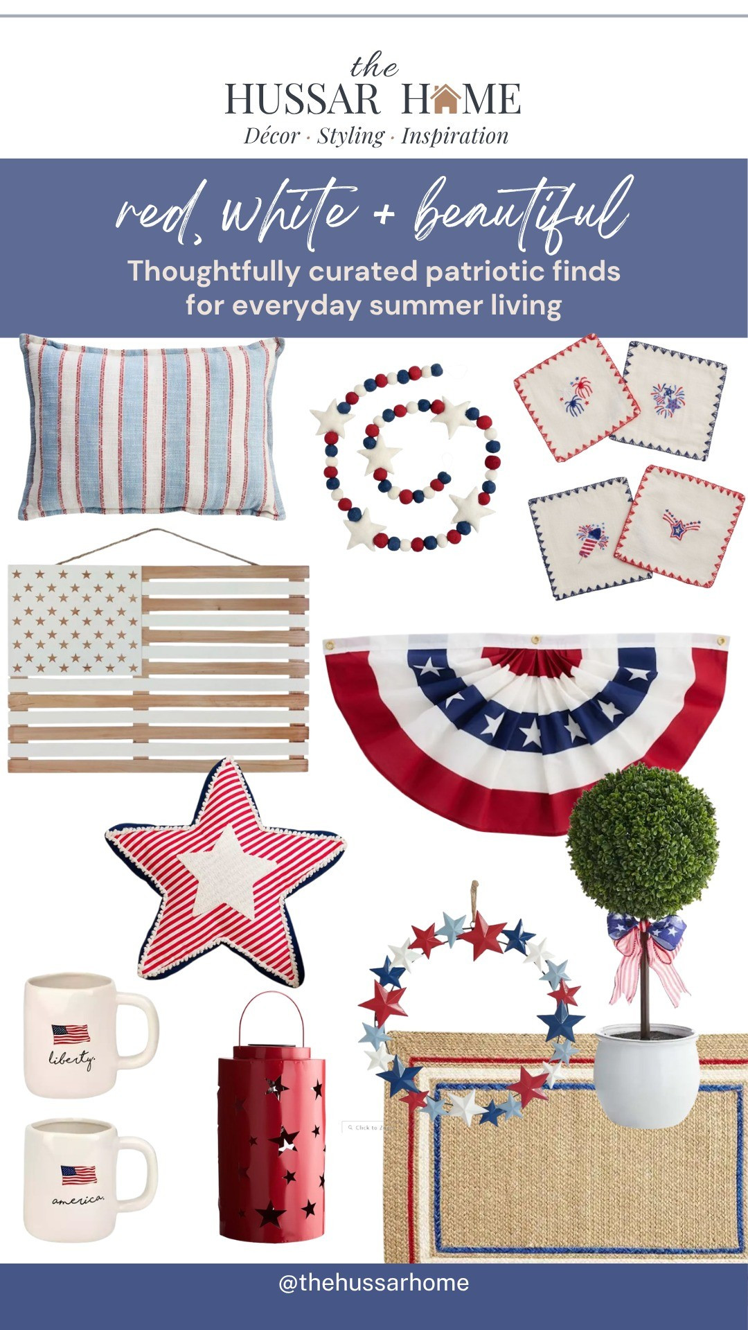Red, white, & beautiful patriotic home decor ❤️🤍💙

#LTKSeasonal #LTKHome #LTKSaleAlert