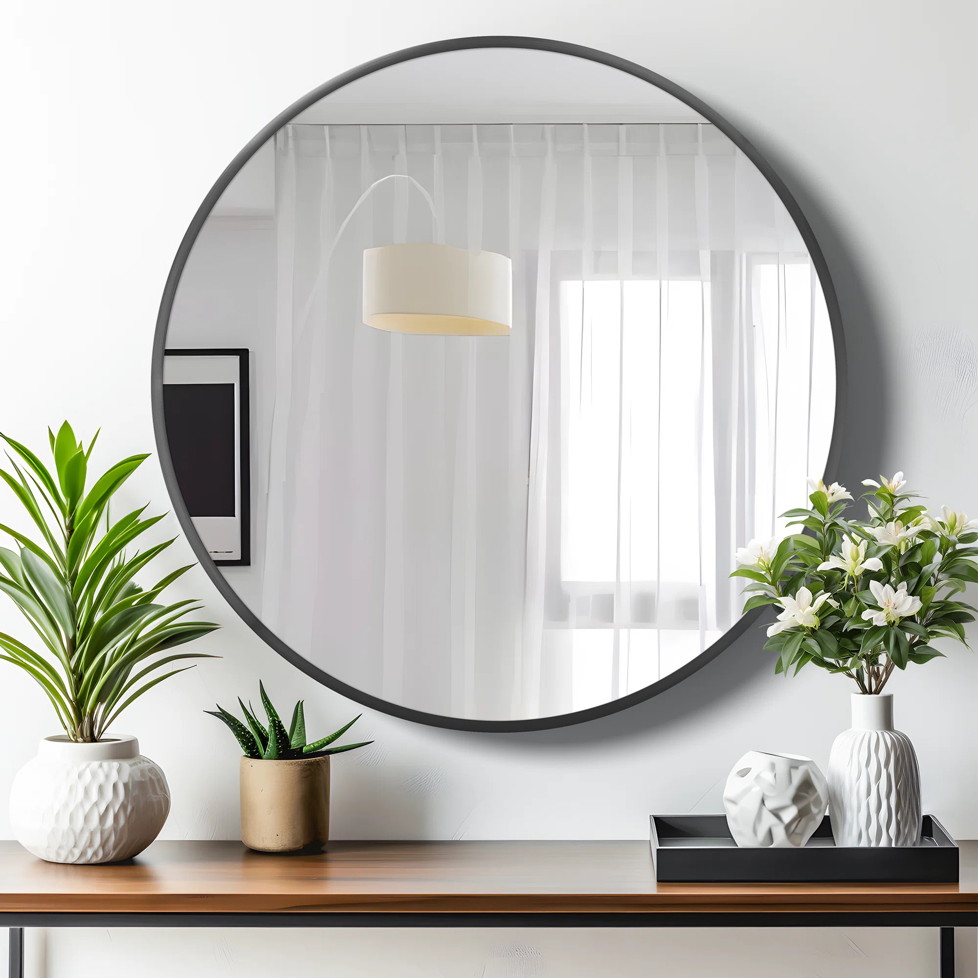 Beshoy Metal Flat Mirror | Wayfair North America