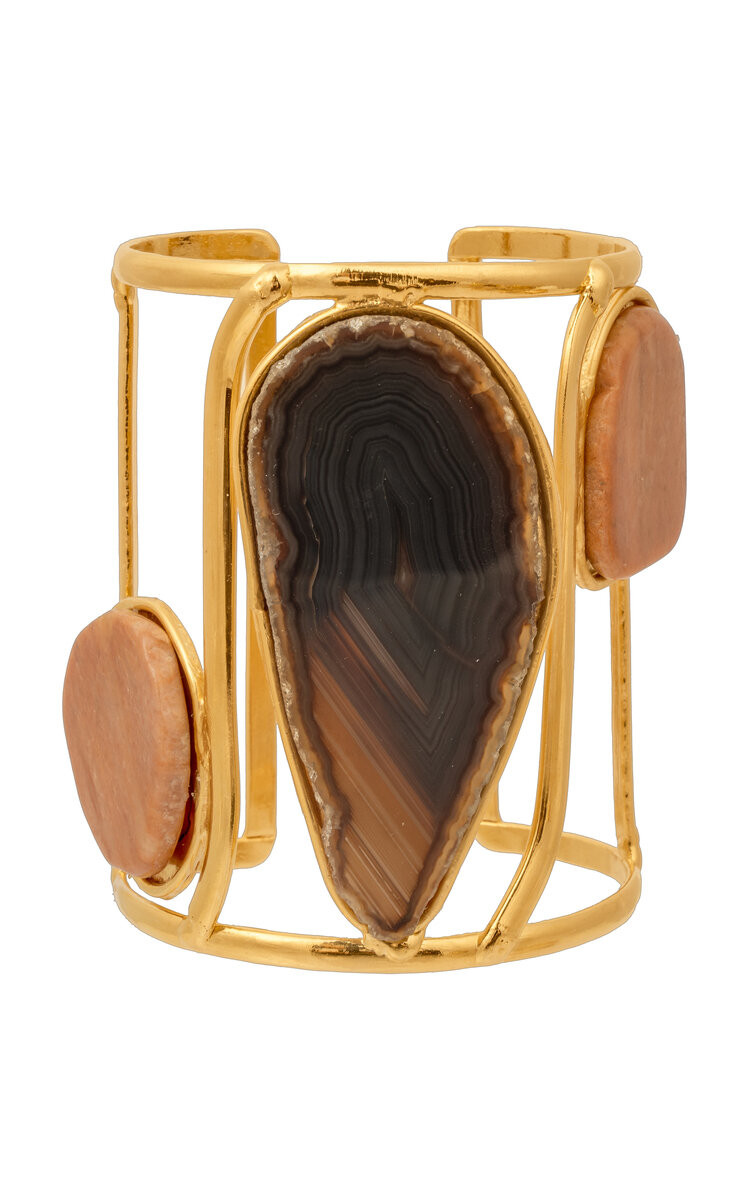 22kt Yellow Gold Plated Dakota Cuff Bracelet By Sylvia Toledano | Moda Operandi (Global)