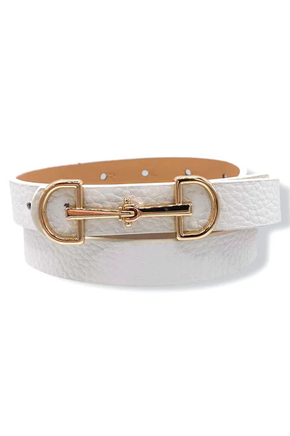 Here She Comes White Horse Bit Skinny Belt | The Willow Tree