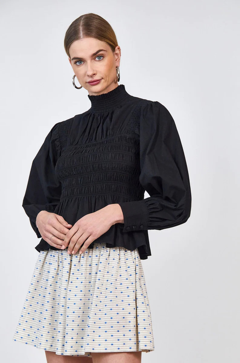 Loren Top | Smocked Blouse | Hunter Bell | Hunter Bell