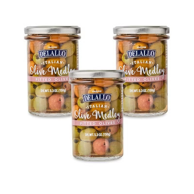 DeLallo Italian Pitted Olive Medley, 5.3 oz Jar, (3 Pack) | Target