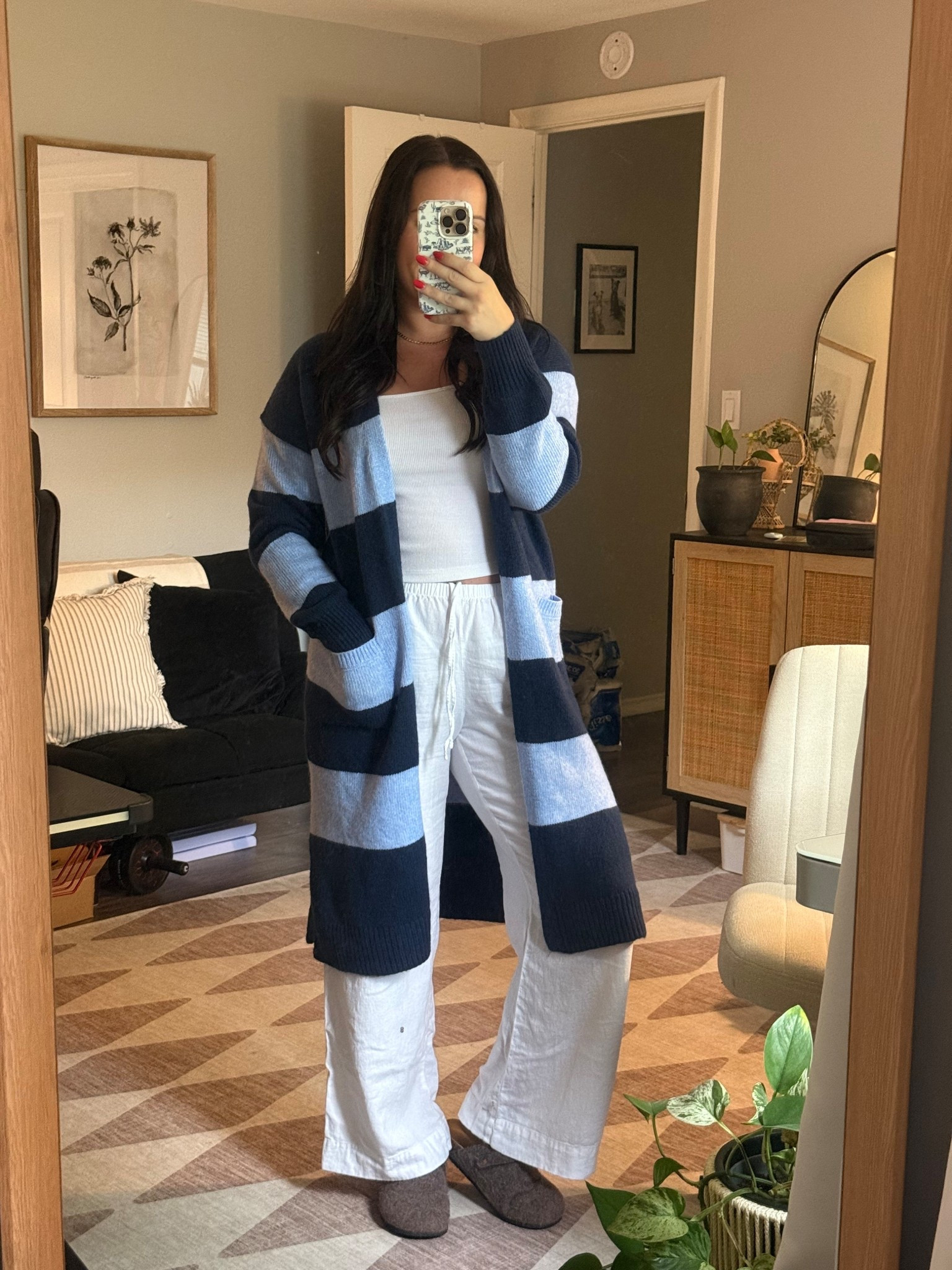 Free people dupe striped duster cardigan from Walmart 💙🩵

#LTKStyleTip #LTKSeasonal #LTKFindsUnder50