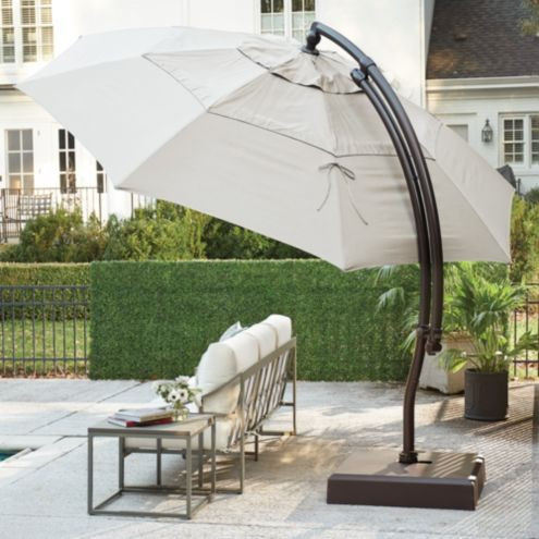 13' Octagon Cantilever Umbrella with Base | Ballard Designs | Ballard Designs, Inc.