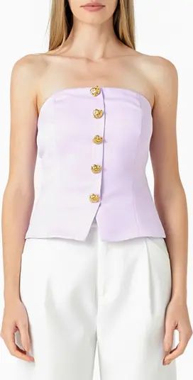 Endless Rose Strapless Button-Up Top | Nordstrom | Nordstrom