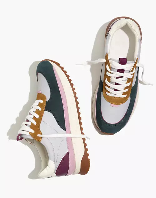 Kickoff Trainer Sneakers in Leather and Recycled Nylon | Madewell