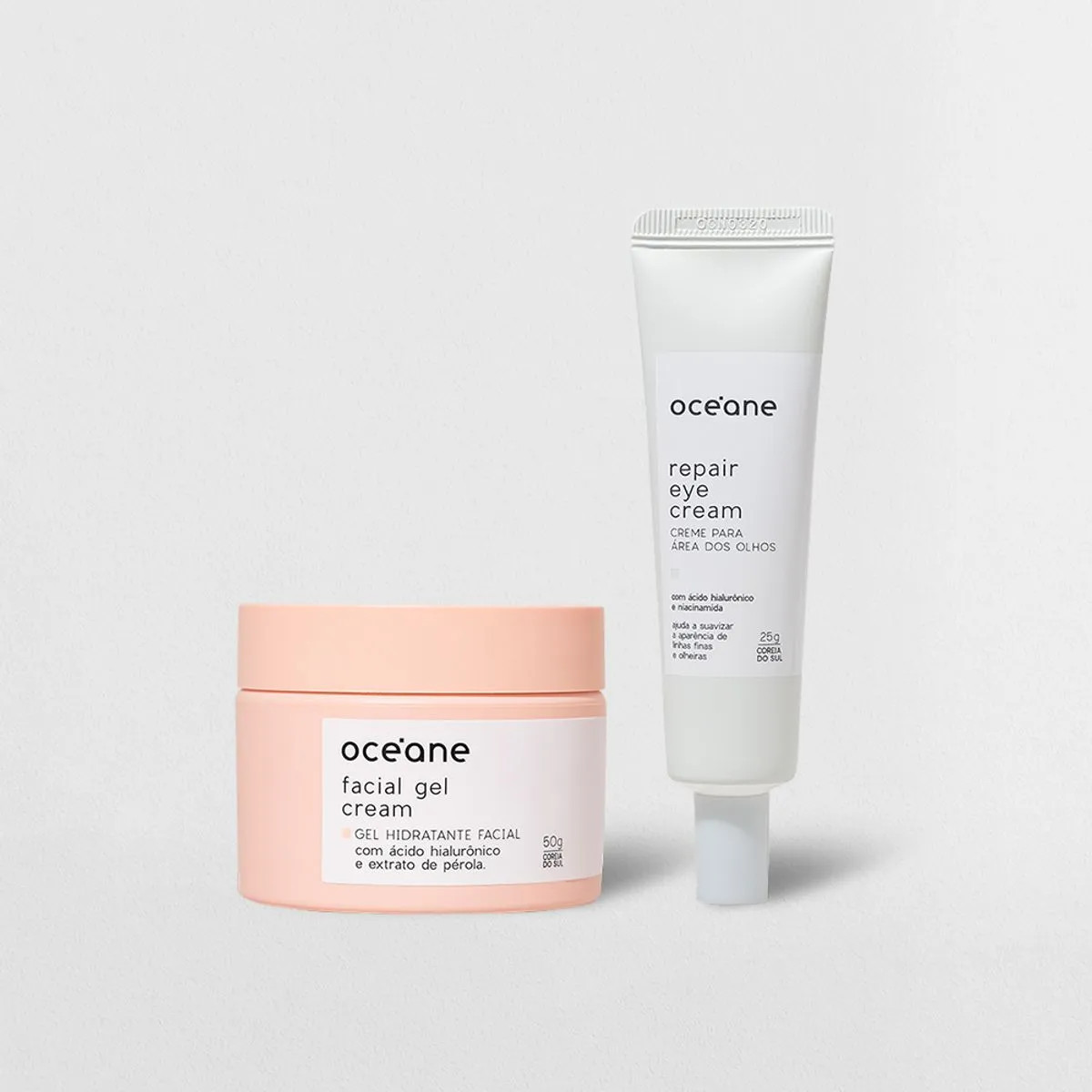 Kit Creme Para Área Dos Olhos com Niacinamida + Gel Hidratante Facial com Extrato de Pérola (2 ... | Oceane (BR)