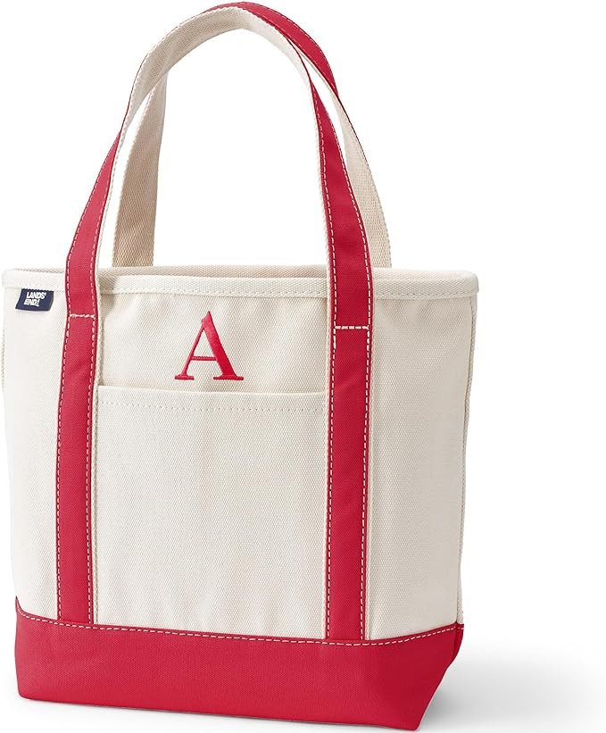 Lands' End Pre-Monogrammed Letter Canvas Tote Bag | Amazon (US)