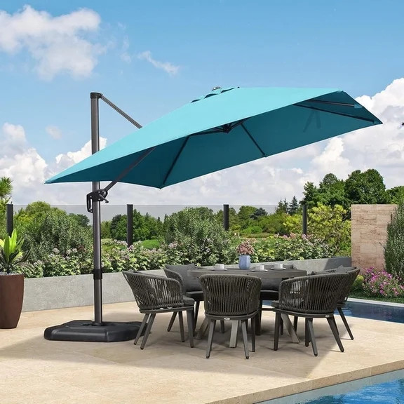 WestinTrends Julia 10 Ft Cantilever Umbrella Outdoor Patio Shade Market Hanging Offset Umbrella w... | Walmart (US)