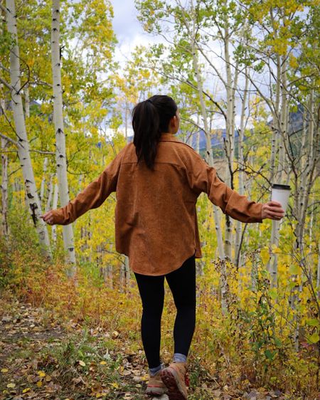 Fall outfit casual. Hiking outfit. Colorado vacation. Fall button up. Fall button down. Corduroy button down. Amazon shirt. Amazon fashion. Hiking boots 

#LTKunder100 #LTKtravel #LTKSeasonal