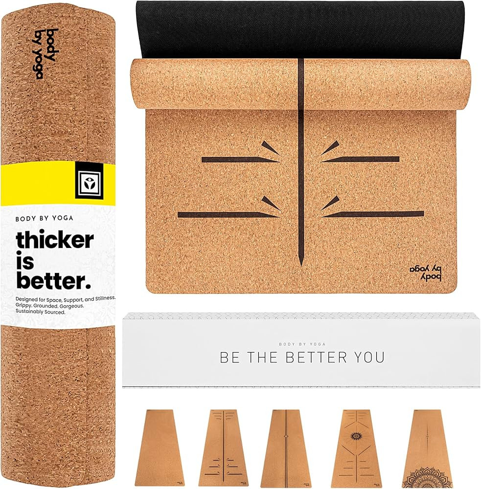 Amazon.com : Performance Cork Yoga Mat For Men and Women - Non Slip, Extra Thick Grip. Thicker, L... | Amazon (US)