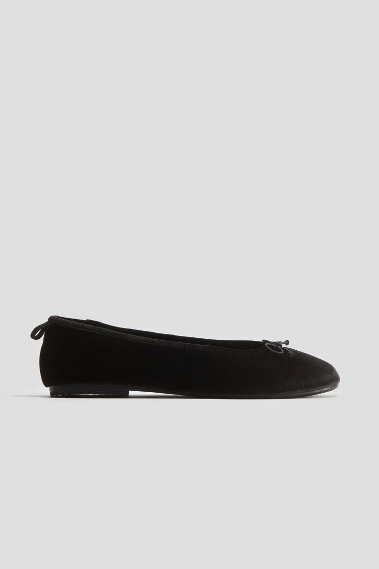H & M - Bow-Detail Ballet Flats - Black | H&M (US + CA)