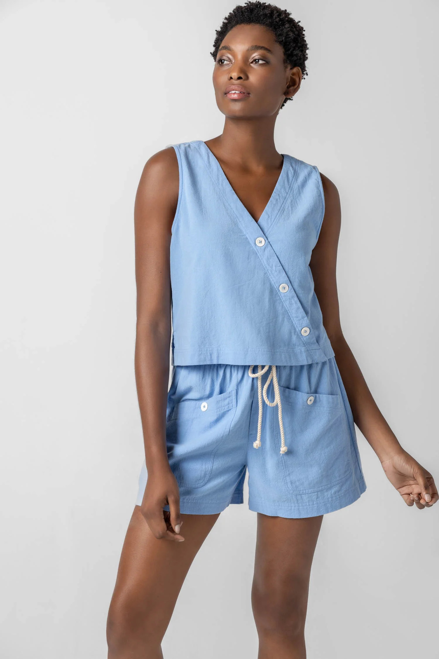 Cross Front Sleeveless Top | Lilla P