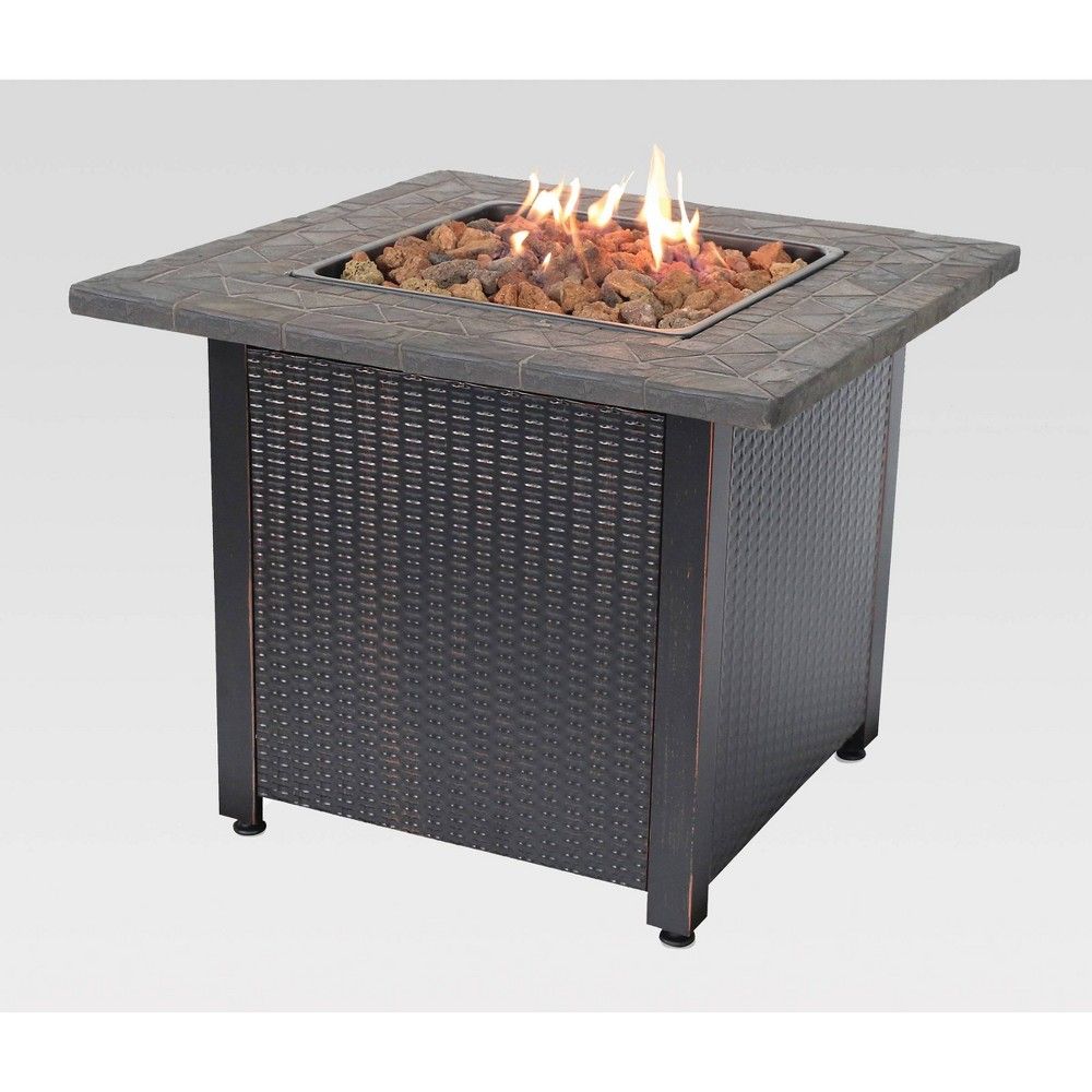 30"" Outdoor Patio Gas Pit with Resin Tile Mantel - Endless Summer | Target