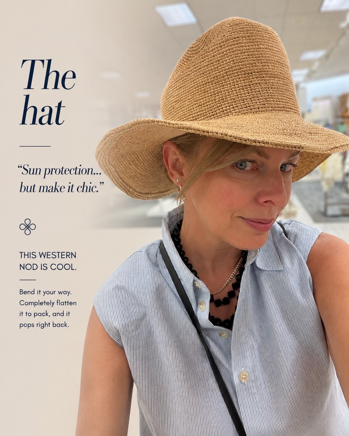 Bend it-however you like. Smash it. It’s perfectly packable. Of course I love the western vibe. Makes everything a little more stylish.

#LTKTravel #LTKOver40 #LTKSeasonal