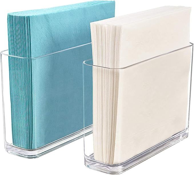 STORi Clear Plastic Holder for Napkins | set of 2 | Amazon (US)