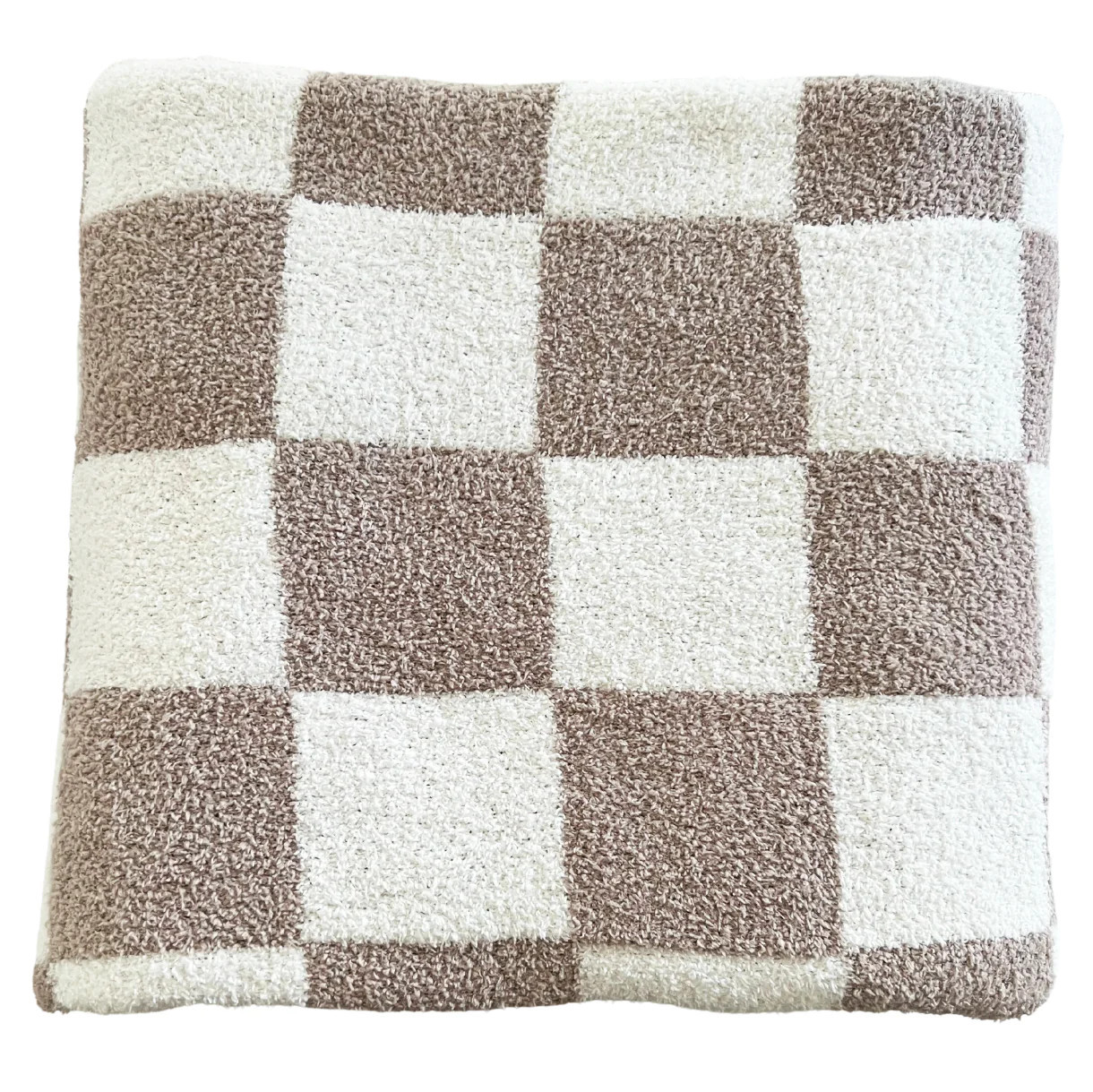 Phufy™ Bliss Checker Sofa Blanket, Cocoa | SpearmintLOVE