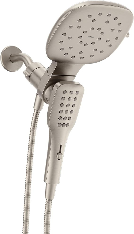 Moen Verso Eco-Performance Infiniti Dial Square Standard Shower Head With Detachable Hand Shower ... | Amazon (US)