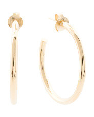 14kt Gold Plated Celia Tube Hoop Earrings | Designer Jewelry | T.J.Maxx | TJ Maxx