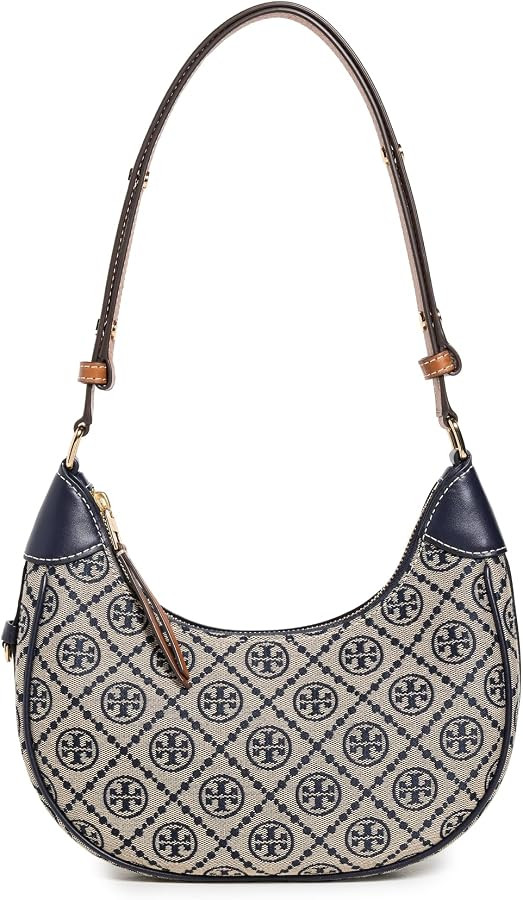 Tory Burch Women's T Monogram Crescent Bag | Amazon (US)