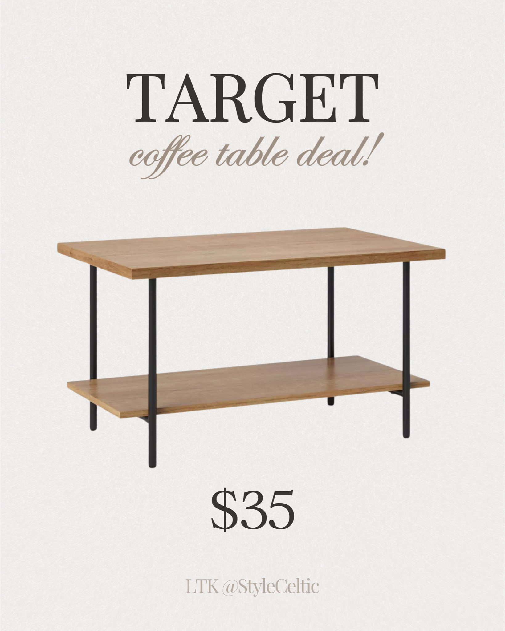 Target Circle Sale Coffee Table Deal!
.
.
Target deals, circle sale, target finds, target favorites, target home decor, target furniture, back to school sale, summer sale, back to college, dorm room finds, coffee tables, neutral home decor, black and brown decor, black and beige decor, dorm decor, apartment decor, college decor, condo decor, apartment furniture 

#LTKHome #LTKSummerSales #LTKSaleAlert