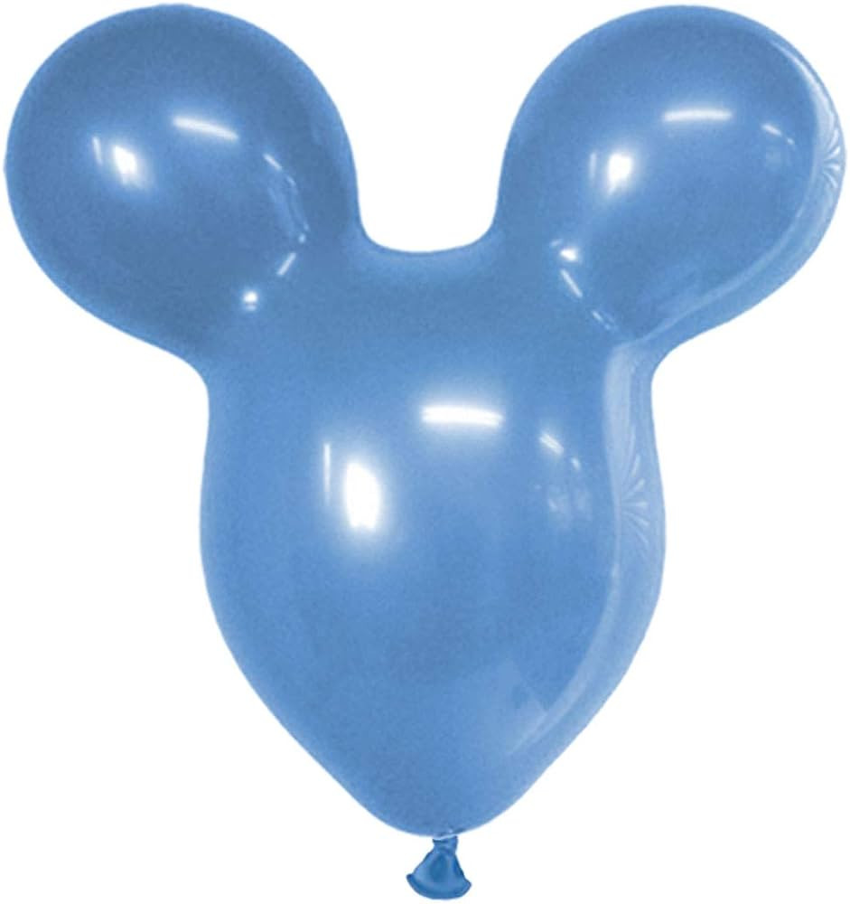 PMU Mouse Head Shaped Balloons 15 Inch PartyTex Premium Periwinkle Latex Pkg/12 Great for Mickey ... | Amazon (US)