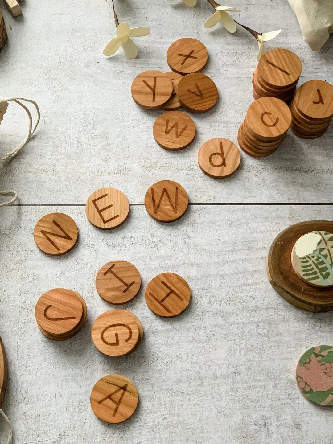 Wooden Alphabet Cookies | Etsy (US)