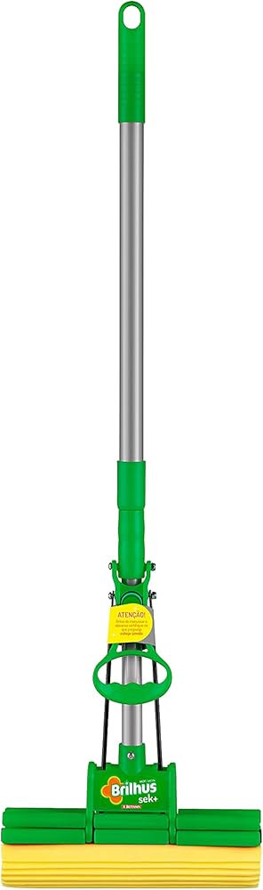 Mop Sek+ com Cabo Retrátil, Cor Verde com Amarelo, Linha Brilhus, Bettanin. | Amazon (BR)