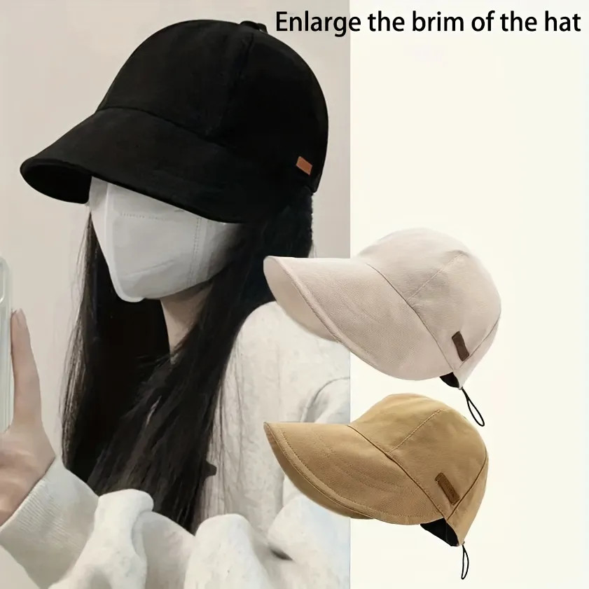 Women's Casual Solid Color Wide Brim Baseball Cap - Breathable Sun Protection for Sports & Beach! | Temu Affiliate Program