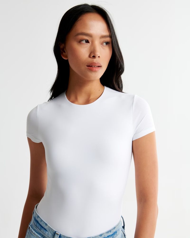 Women's Soft Matte Seamless Tee Bodysuit | Women's Tops | Abercrombie.com | Abercrombie & Fitch (UK)