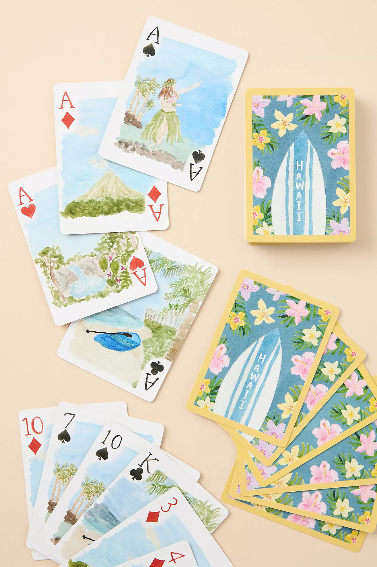Loulou Baker Watercolor Playing Cards | Anthropologie (US)