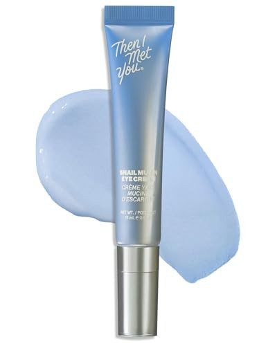 Then I Met You Snail Mucin Eye Cream, Korean Skincare for Dark Circles, Puffy Eyes, & Wrinkles, Firming, Brightening, Plumping, & Hydrating with Volufiline*, Peptides, Collagen, & Caffeine, 0.51 oz | Amazon (US)