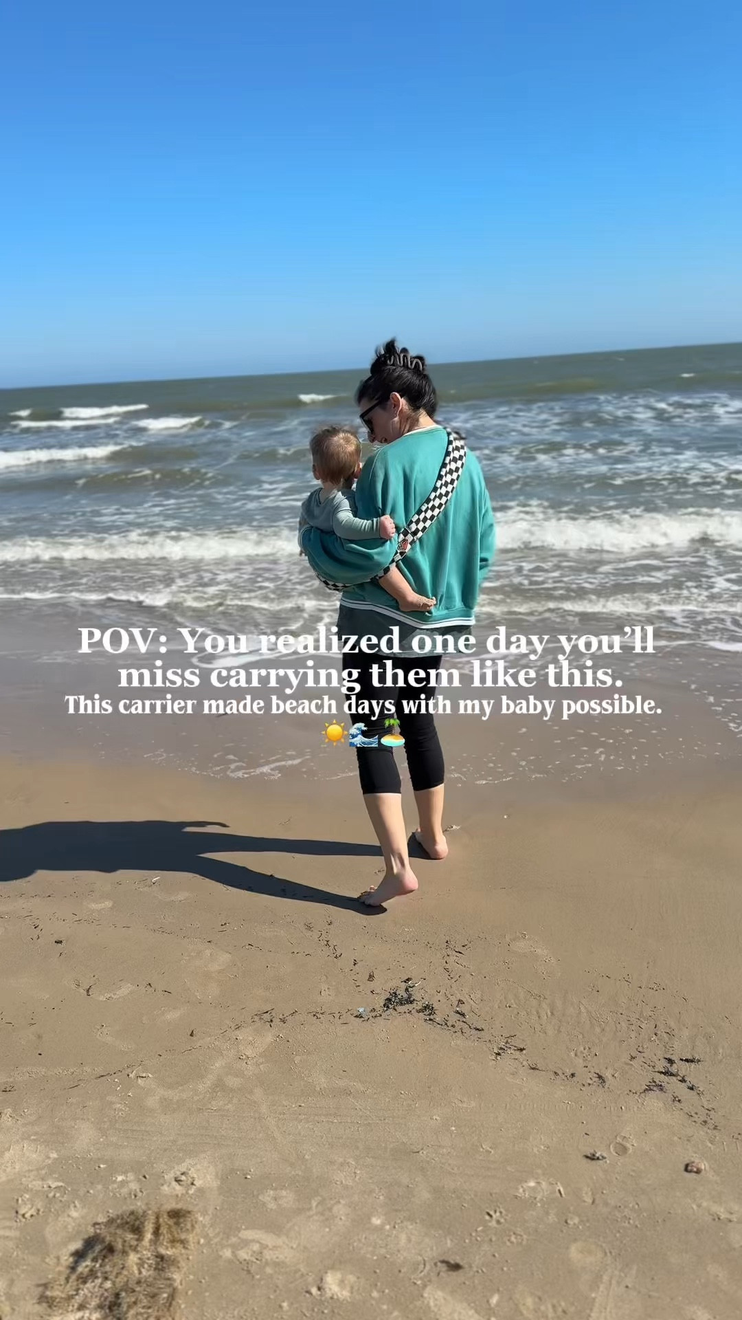 Sometimes the most beautiful moments are the quiet ones. 🌊
Carrying my baby on the beach, feeling his little arms around me, and realizing these days won’t last forever. One day he won’t ask to be carried… but today I get to hold him close. 🤍

This hip carrier has made outings with my baby so much easier — beach days, errands, walks… all of it.

#momhack #babywearingmom #hipseatcarrier #momlifeunfiltered #beachdaywithbaby

#LTKBaby #LTKBump #LTKKids