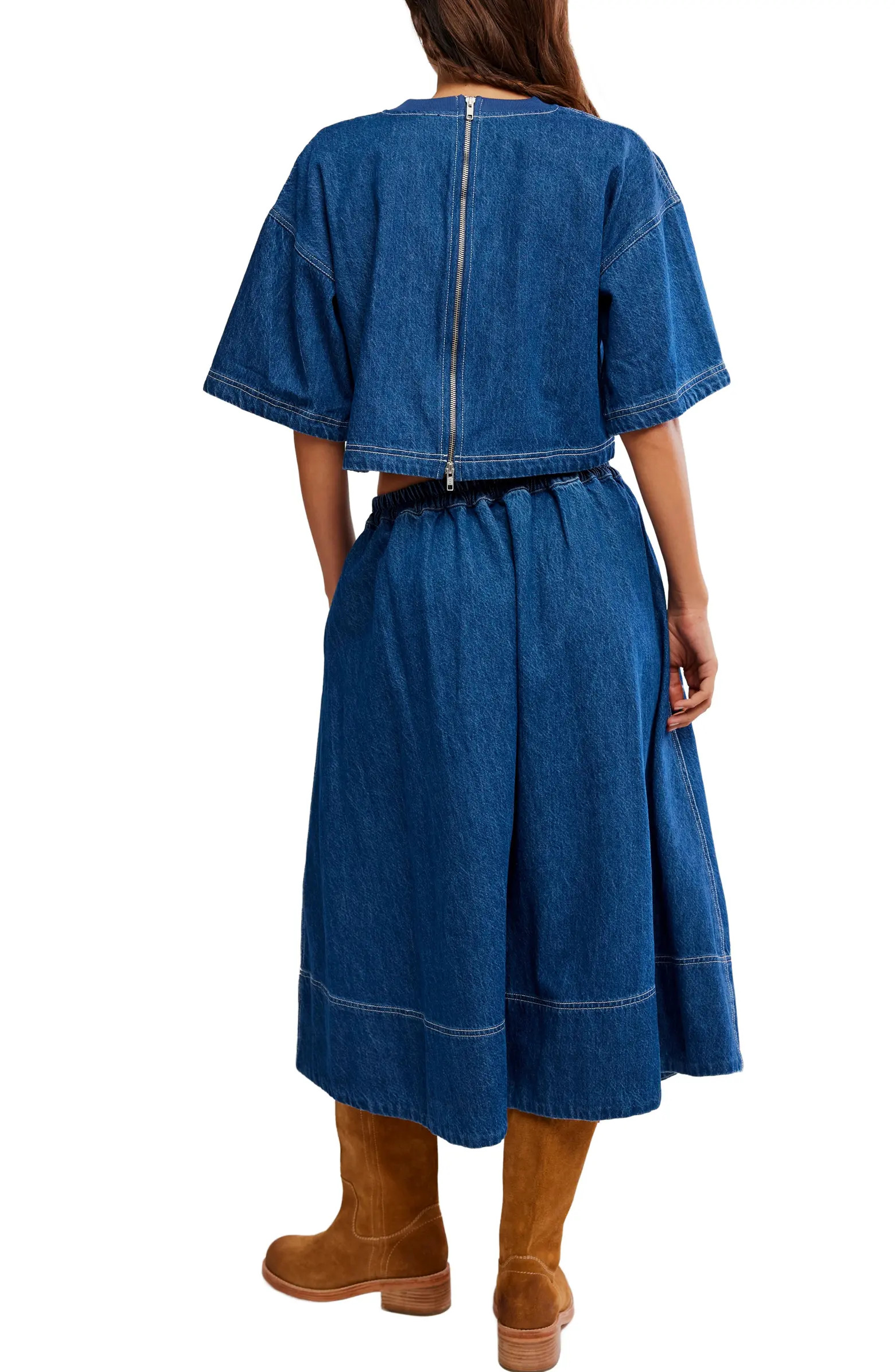 Westley Denim Crop Top & Skirt | Nordstrom