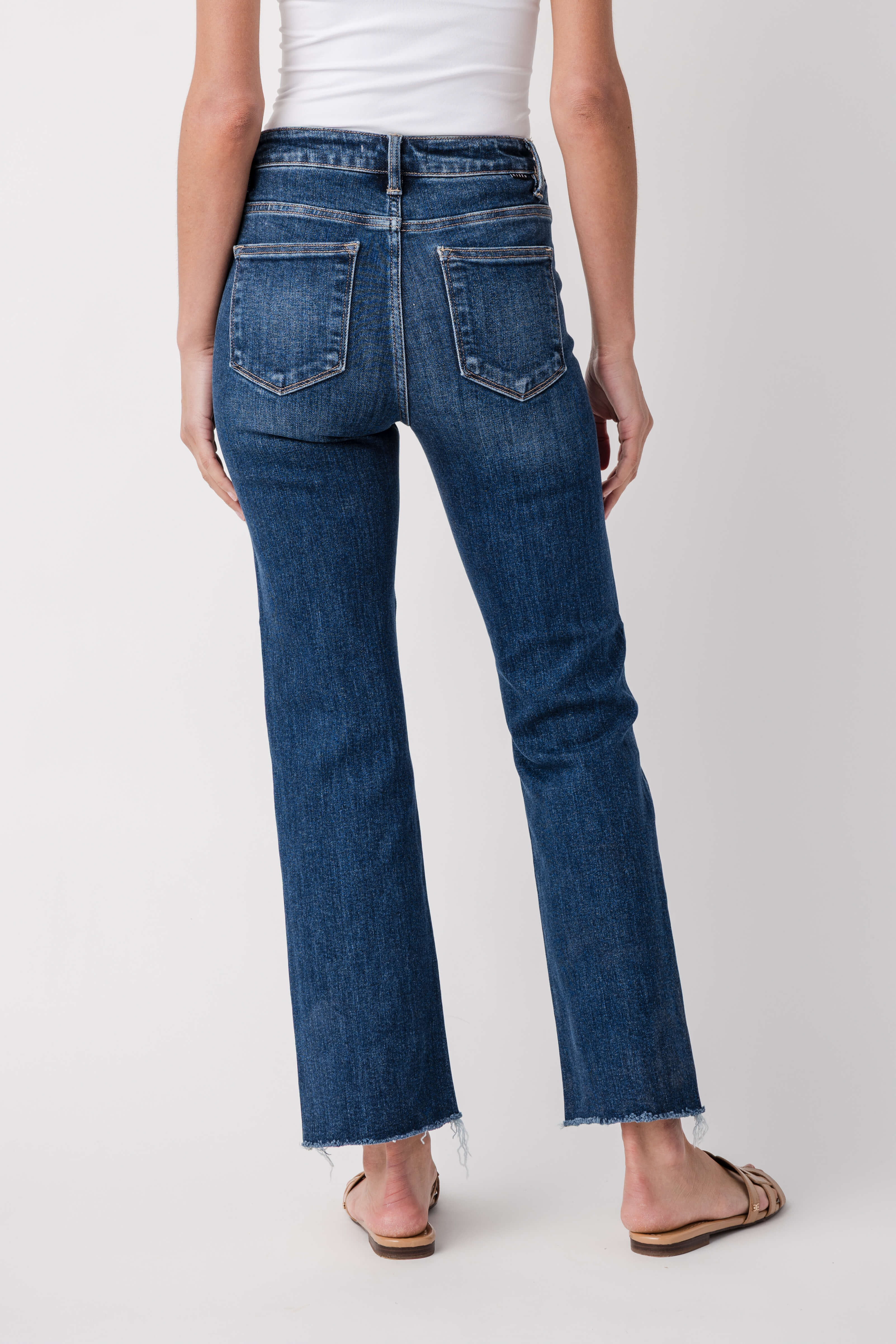 Risen Riley High Rise Crop Straight Jeans | Social Threads