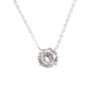4CT ROUND PENDANT - P4R/CZ | Fantasia by DeSerio