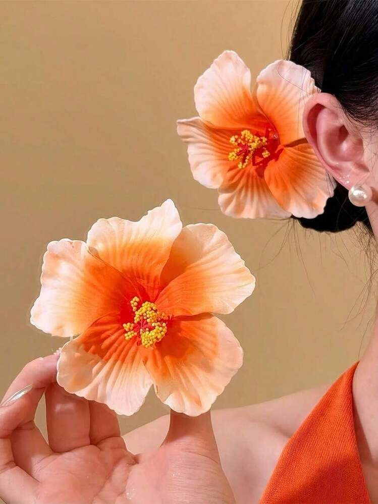 2pcs Artificial Lotus & Feather Flower Hair Clips For Women, Made Of High-Quality Materials With Floral Decor, Equipped With Alligator Clips, Sweet Unique Fashion Elegant Delicate.Suitable For Daily Use, Festivals, Parties, Summer Beach, Vacation.As Holiday Hair Accessories Or Headbands, A Perfect Gift For Girls., Hairpin | SHEIN